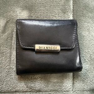 Diamicci Women’s Small Black Leather Wallet